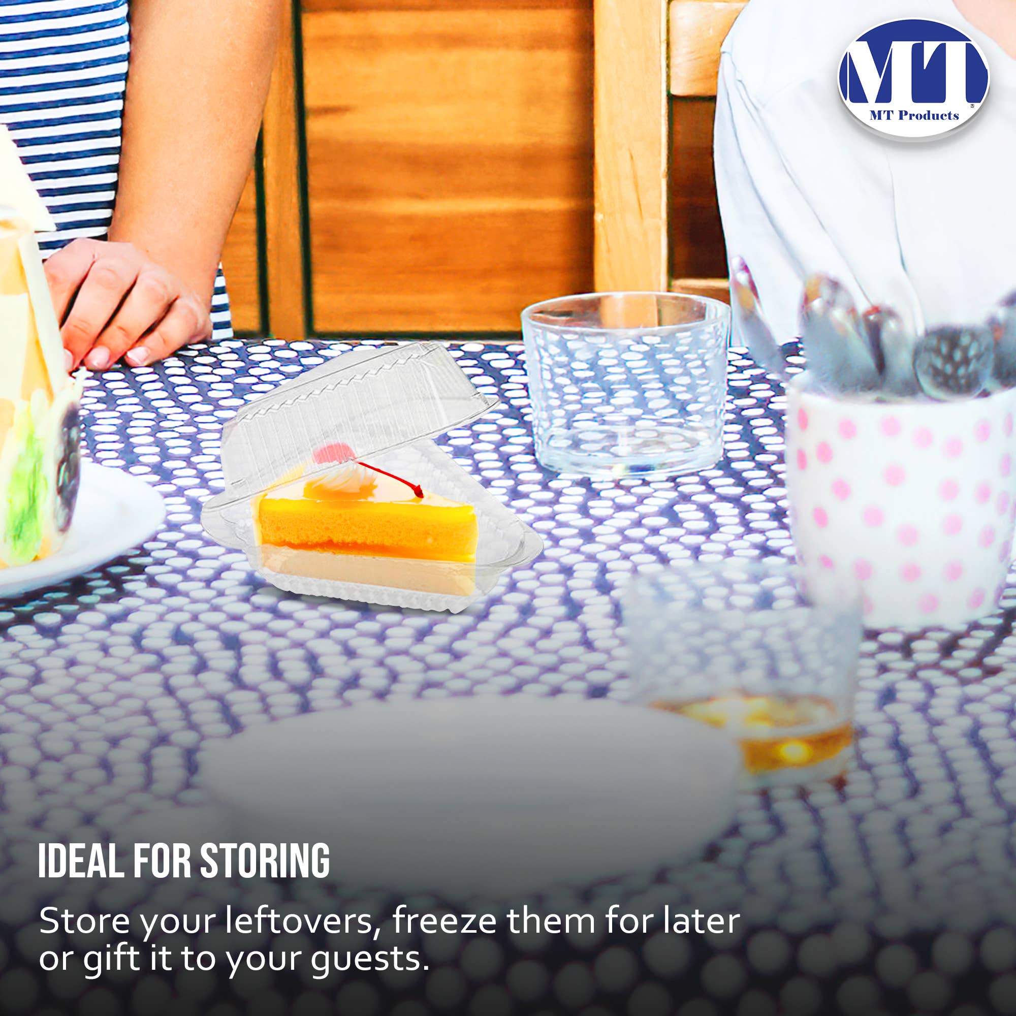 MT Products - Wholesale Food Storage Container - MT Products Clear Plastic Cake Slice Container7