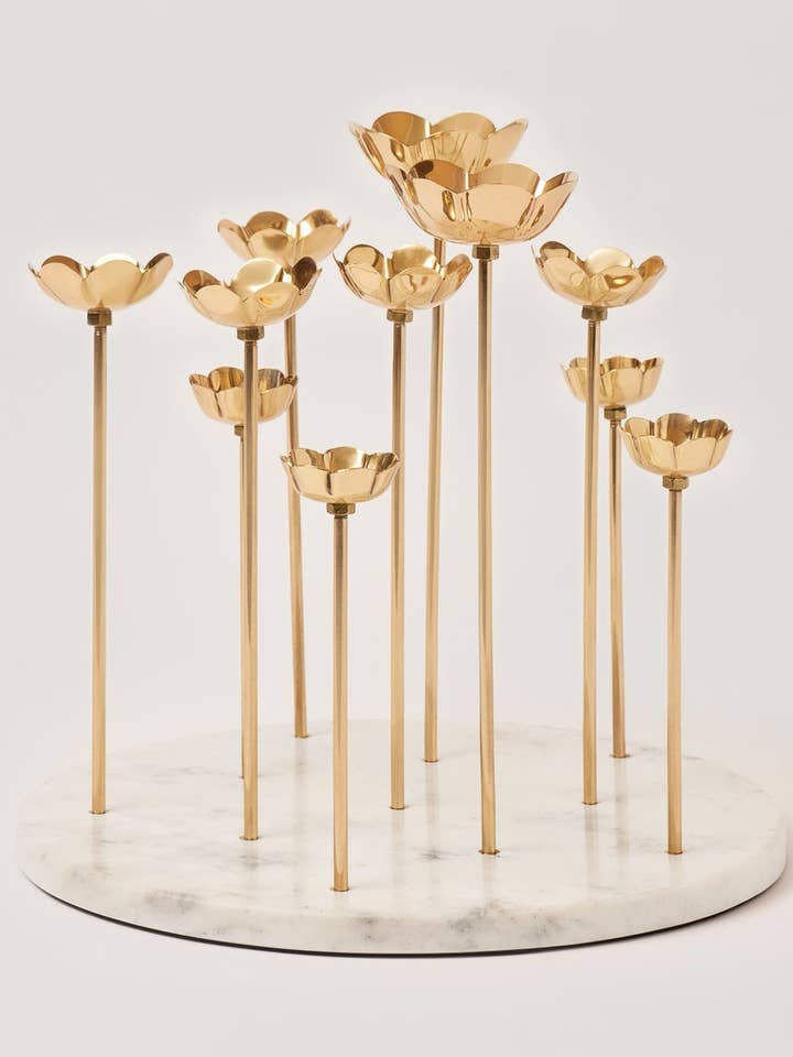 Peça central de lótus com 11 flores - design contemporâneo por atacado de Fleck