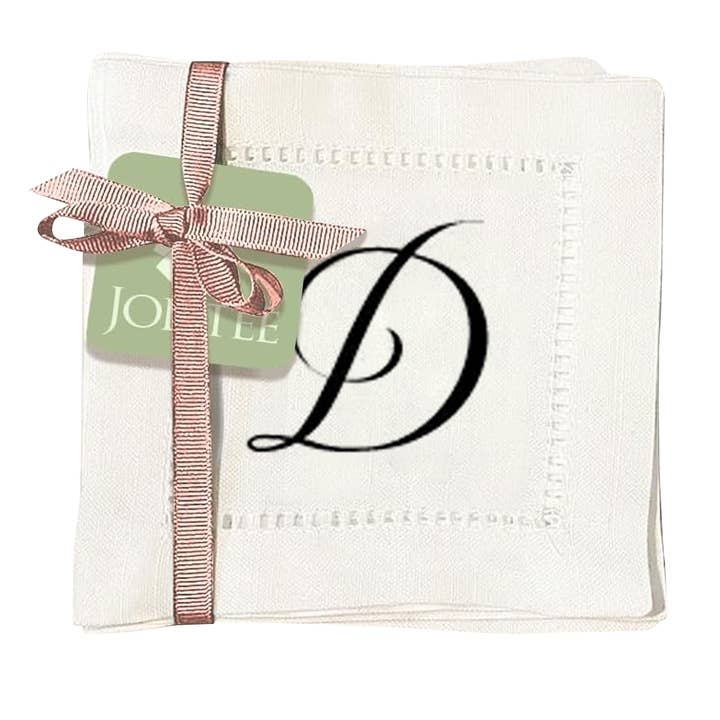 Jolitee - Wholesale Dinner & Cloth Napkin - Hemstitch Napkins - Monogram Script10