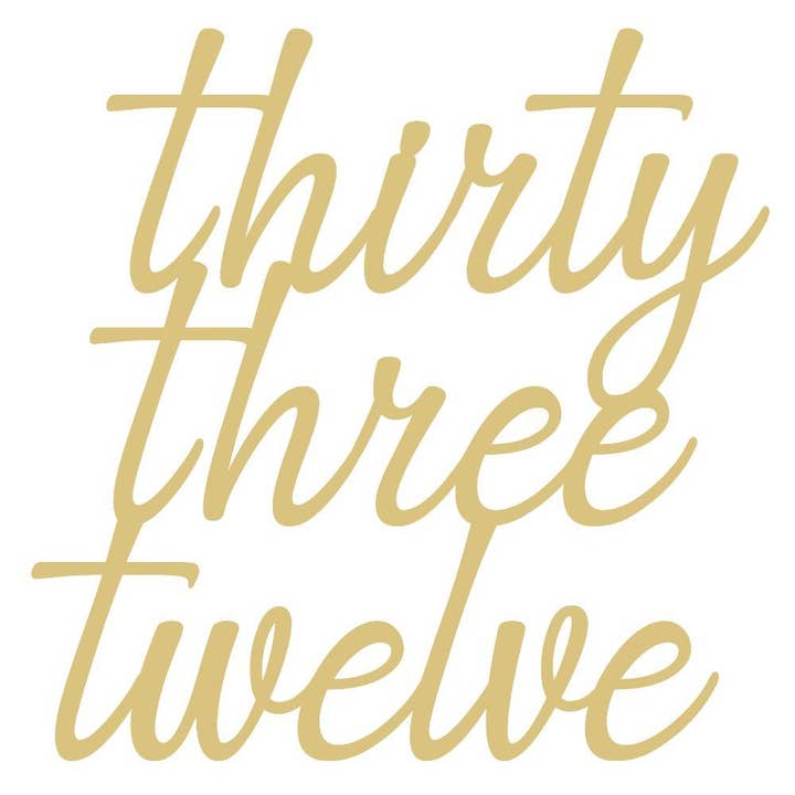 Wort Dreiunddreißig Zwölf Unvollendeter Holzausschnitt Stil 1 für den Großhandel von Diverse Woodworking