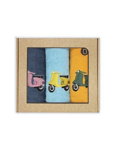 Barceló Hogar - Wholesale Tea Towel - R.A. “Vespa” Embroidered 3-Cloth Case 50X50 Cms.0