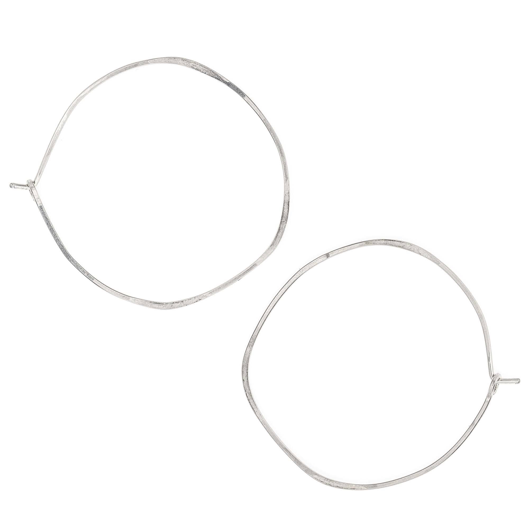 Freshie & Zero - Wholesale Hoop Earrings - Minimal Hoop Earrings Handmade LARGE ORGANIC CIRCLE0