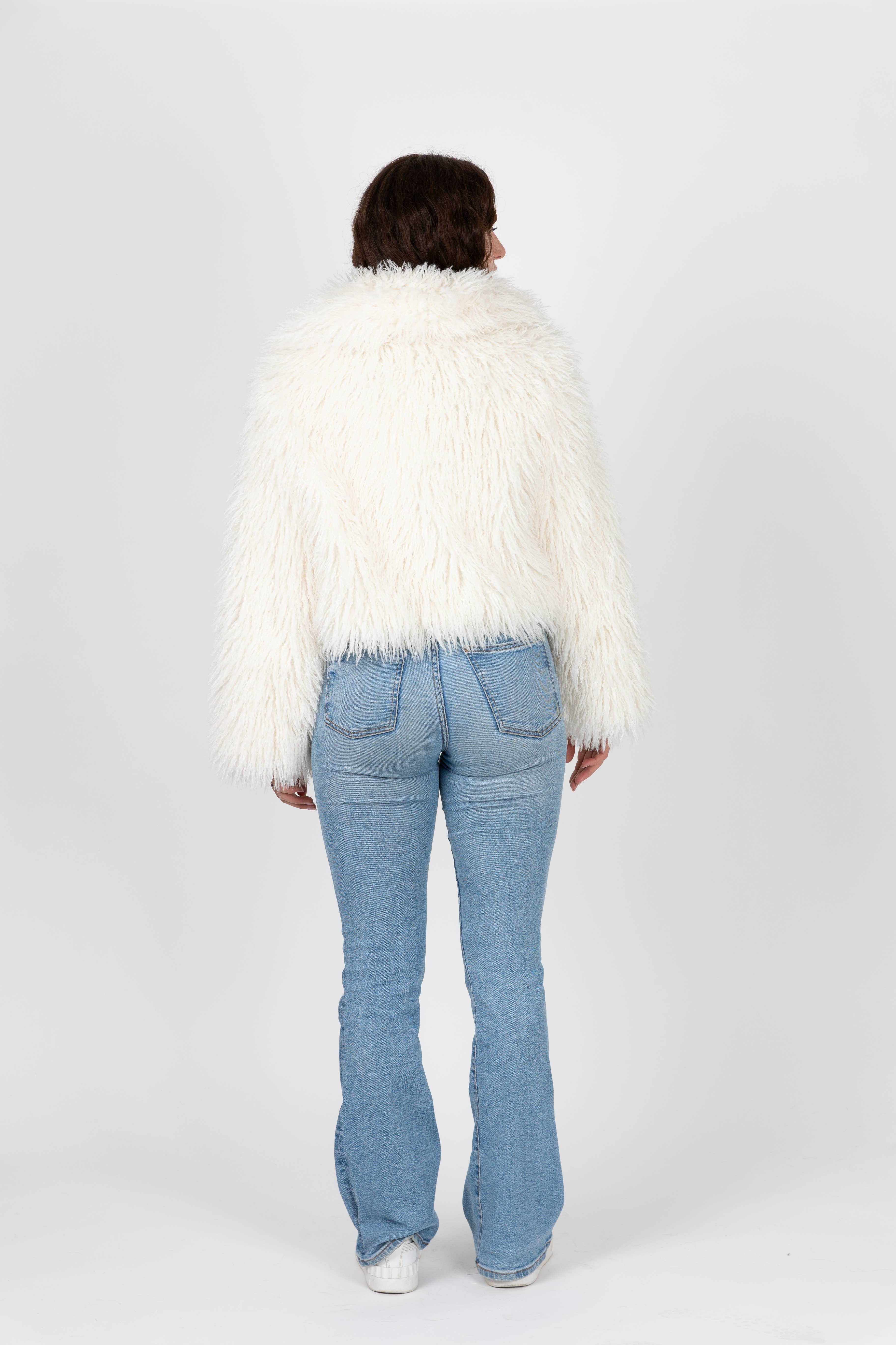 KZELL PARIS – Casaco de pele/imitação de pele - Mulher por atacado – Casaco curto de pele falsa de carneiro mongol7