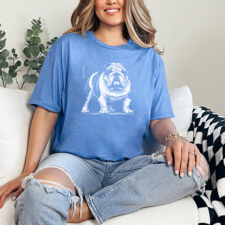 Bulldog Unisex Softstyle T-Shirt for wholesale by Pets and Humans