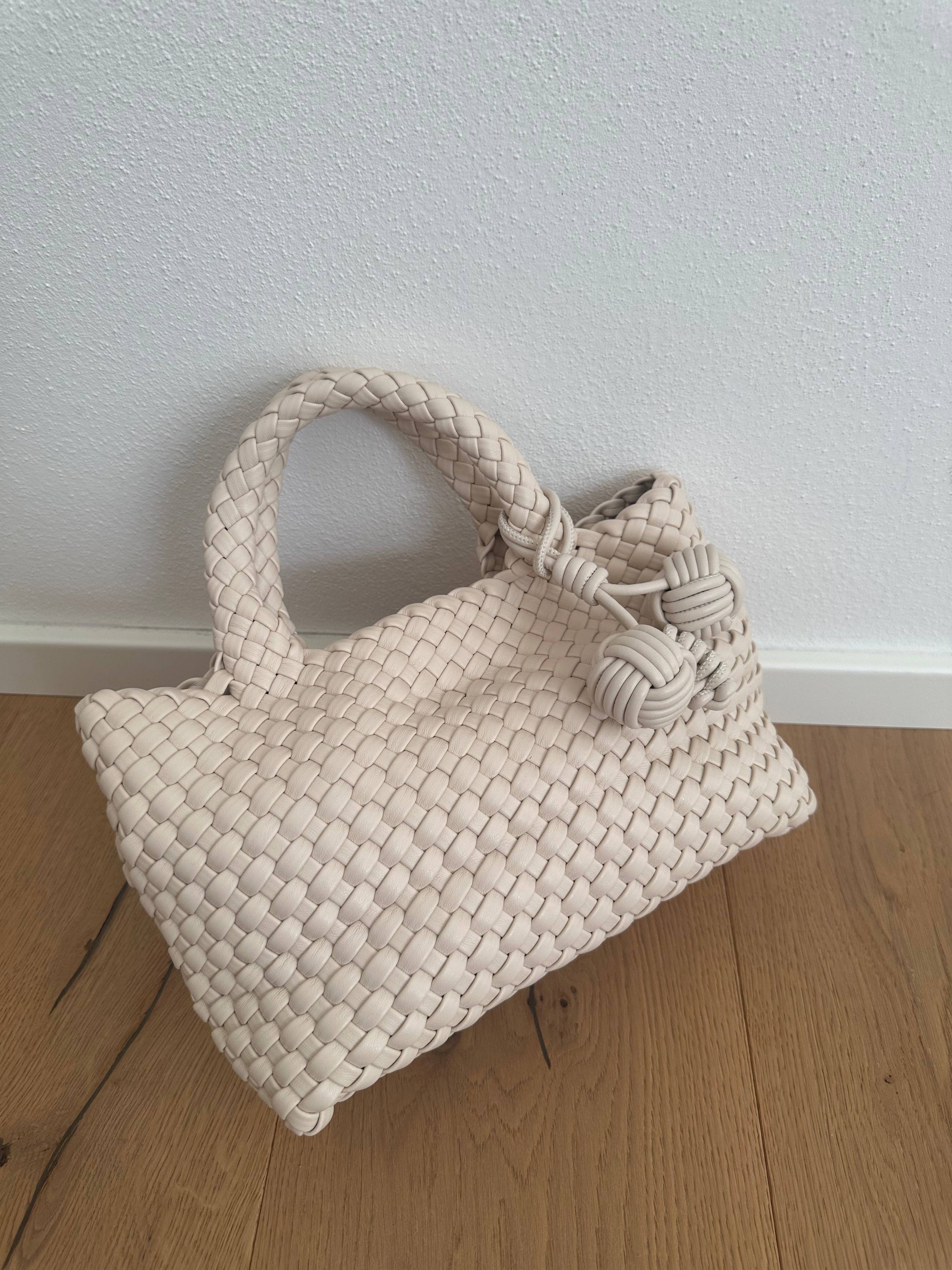 Zhade – Mala com alça superior – Mulher por atacado – Mala de mão em pele vegan entrançada1