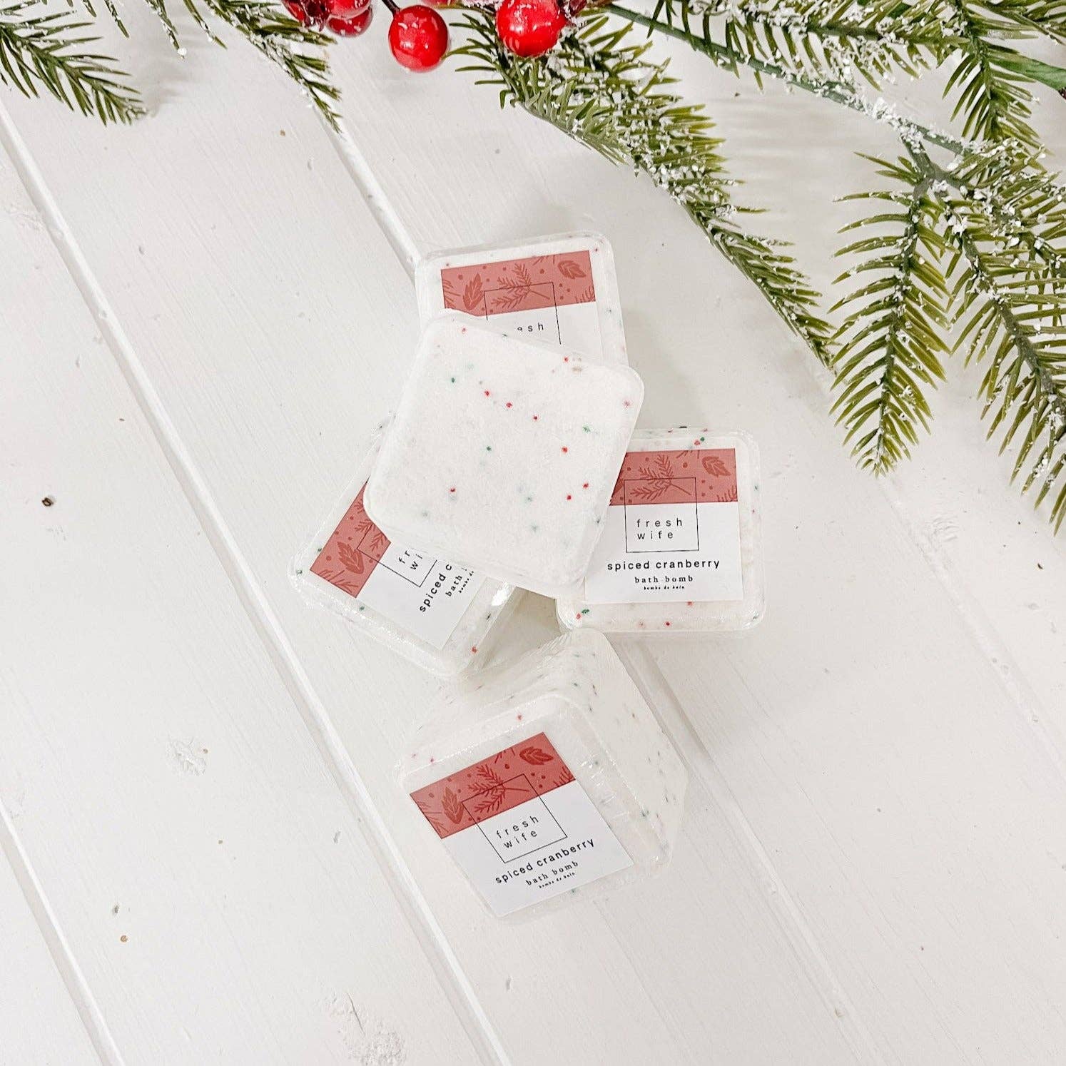 The Fresh Wife Soap Company - Wholesale Bath Bomb/Fizz - Spiced Cranberry Bath Bomb2