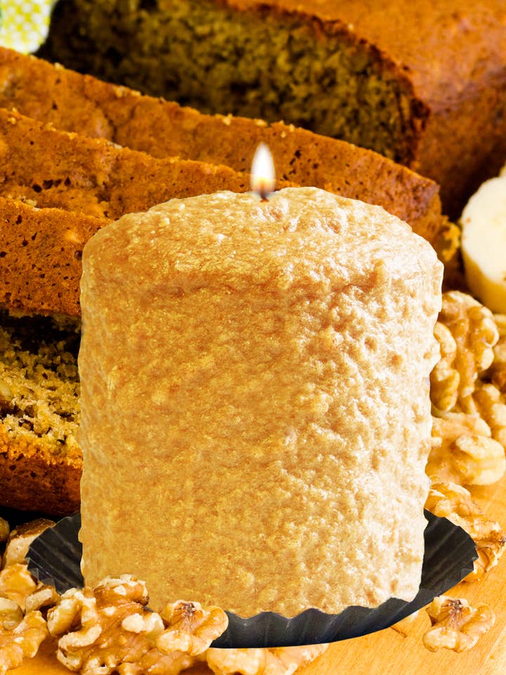 Banana Nut Bread Hearth Candle for wholesale by Warm Glow Candle Company
