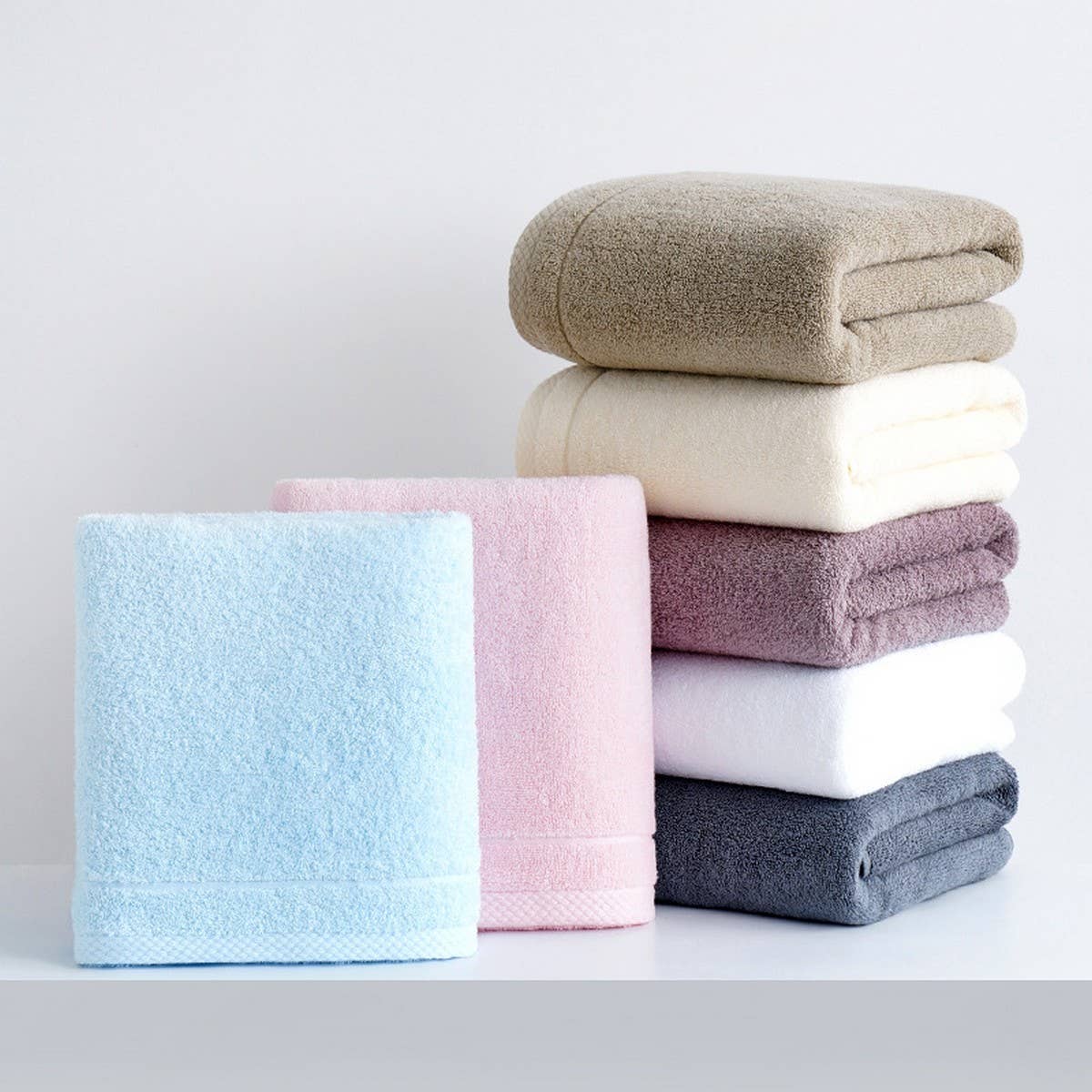 ACCITY - Wholesale Bath Towel - ADULTS' THICKENED AND SOFT LARGE COTTON BATH TOWEL_CWMM23037