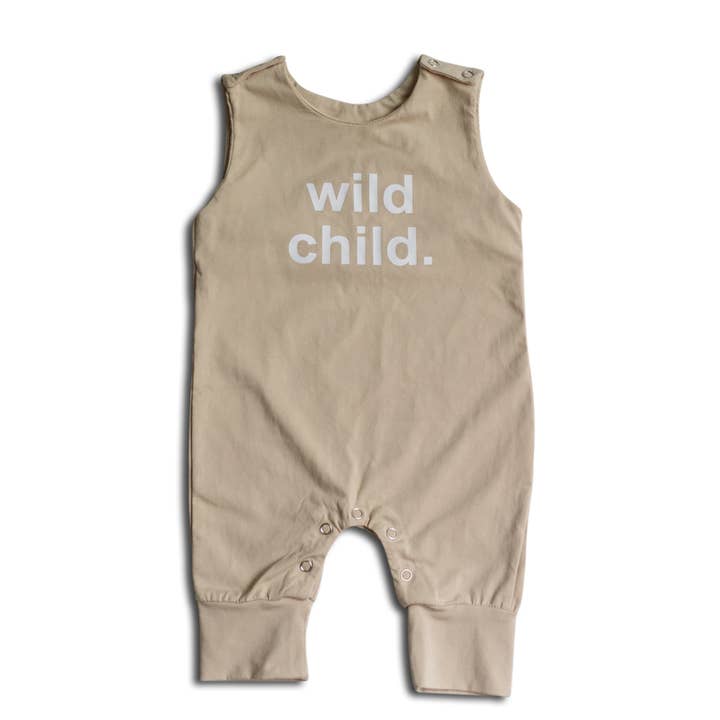 Baby / Toddler Romper - Wild Child (Oatmeal) for wholesale by Denver James