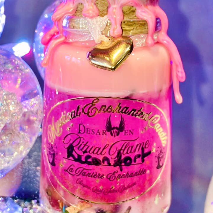 magic candle ritual tenderness magic sensual rose scent for wholesale by Desarwen