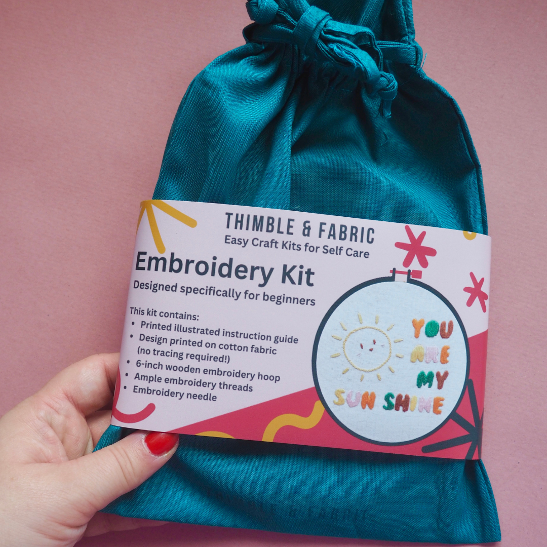 Thimble and Fabric – wholesale Embroidery/cross-stitch supplies – Embroidery Kit Sunshine2