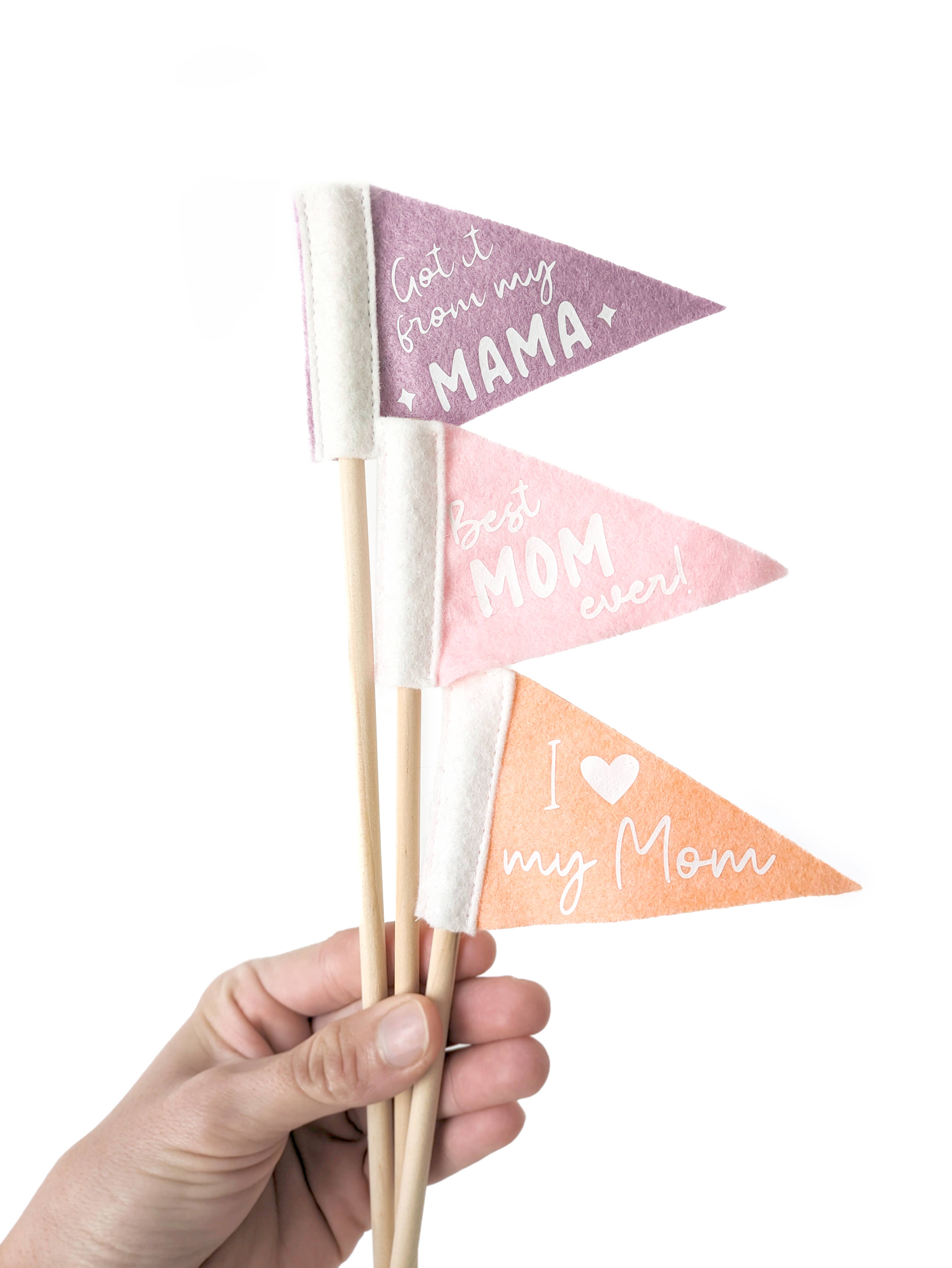 Pennant For Your Thoughts - Wholesale Flag - Mother's Day Tiny Flag Pennant | Wool Blend, Handmade in USA4