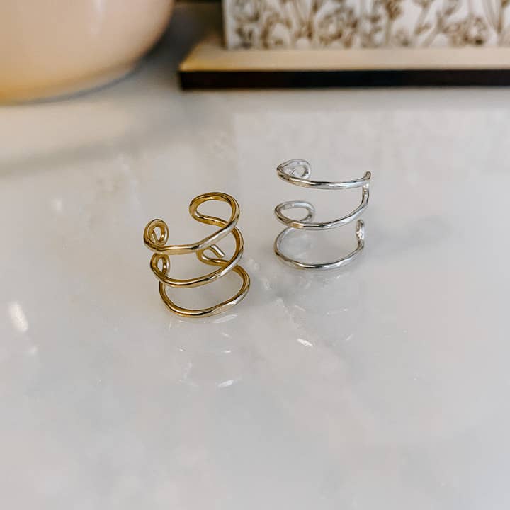 Derive Jewelry - Wholesale Cuff/Wrap Earrings - Triple Bar Ear Cuff5