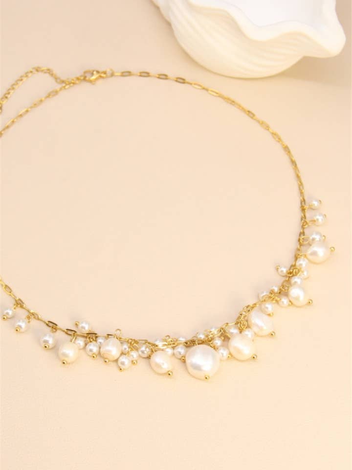 Stainless Steel Necklace With Beads – Subtle Elegance for wholesale by BELLISSIMA BIJOUX