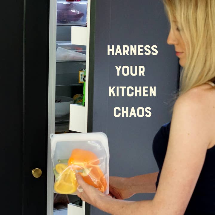 Moonmoon – wholesale Food storage wrap/bag – Reusable Silicone Food Bags - 2pk Clear 900ml2