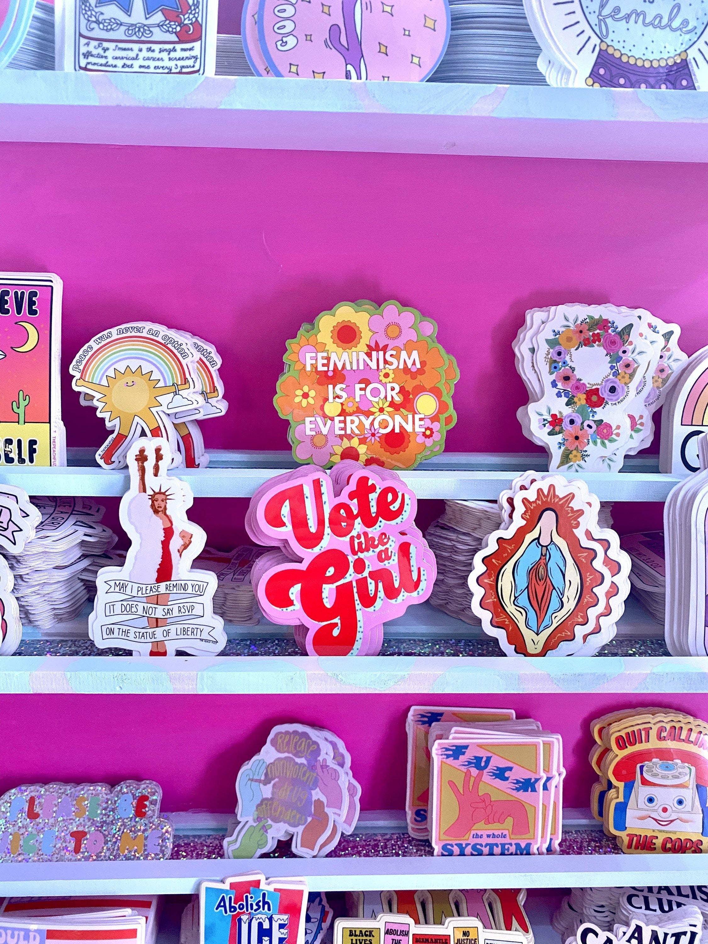 The Peach Fuzz - Wholesale Sticker - Feminism Is For Everyone Sticker2