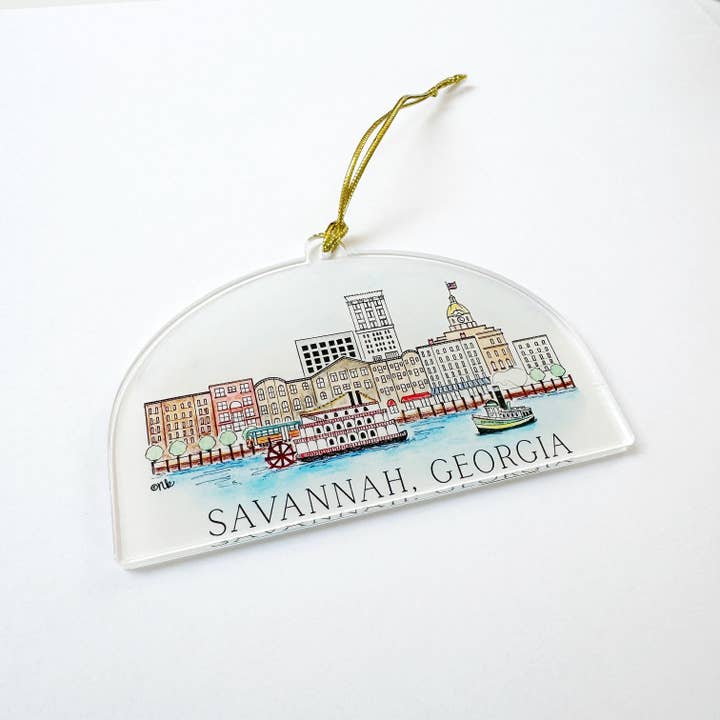 Natty Michelle Paperie - Wholesale Ornament - Savannah, Georgia Acrylic Ornament