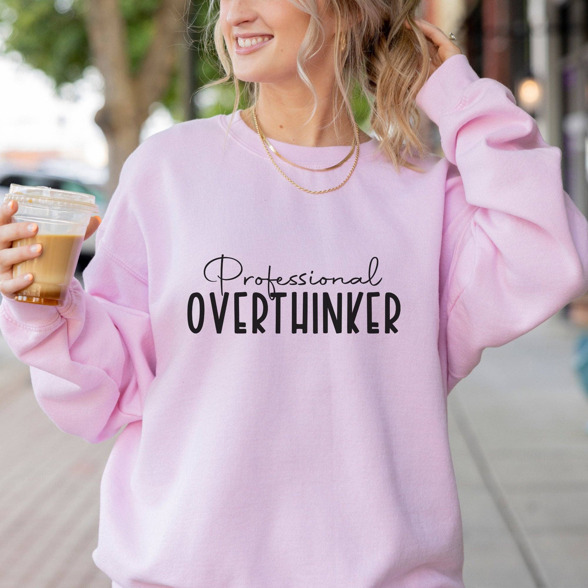 Trendznmore - Modern Graphic Apparel - Wholesale Graphic Sweatshirt - Women's - Professional Overthinker Sweatshirt5
