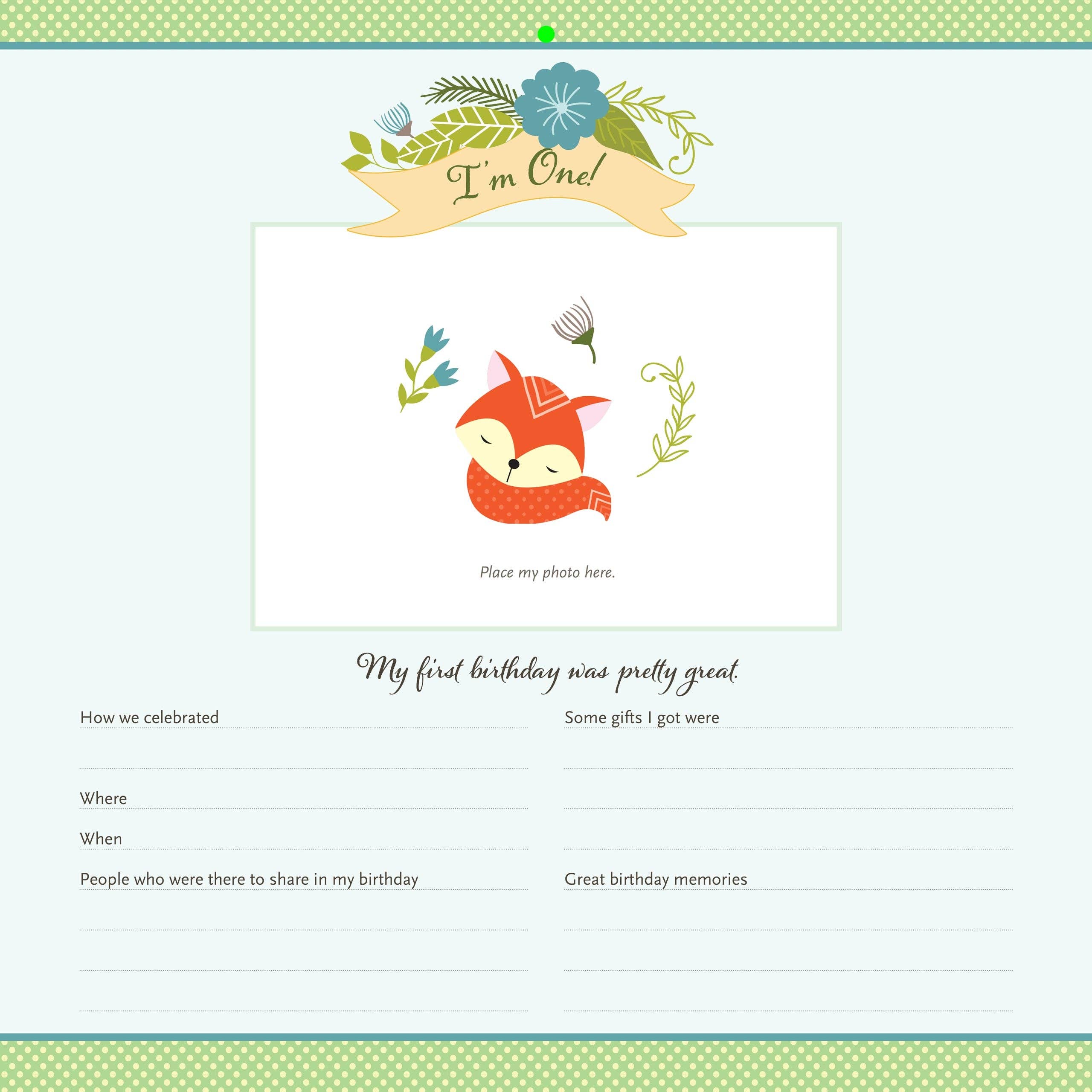 Peter Pauper Press - Wholesale Calendar - Kids & Baby - My Life as a Baby: A First-Year Calendar (Woodland Friends)1