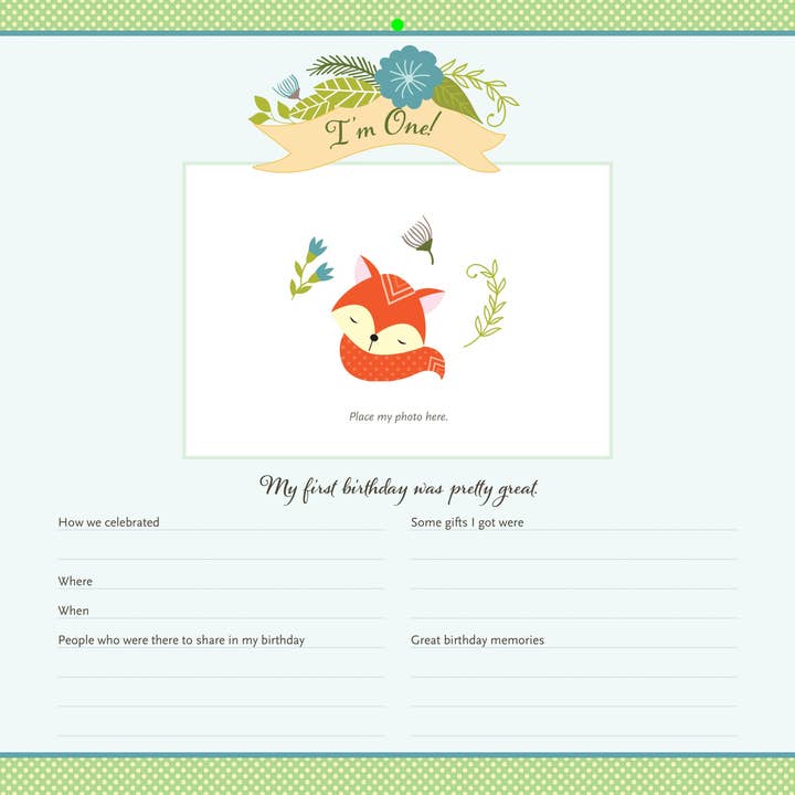 Peter Pauper Press - Wholesale Calendar - Kids & Baby - My Life as a Baby: A First-Year Calendar (Woodland Friends)1