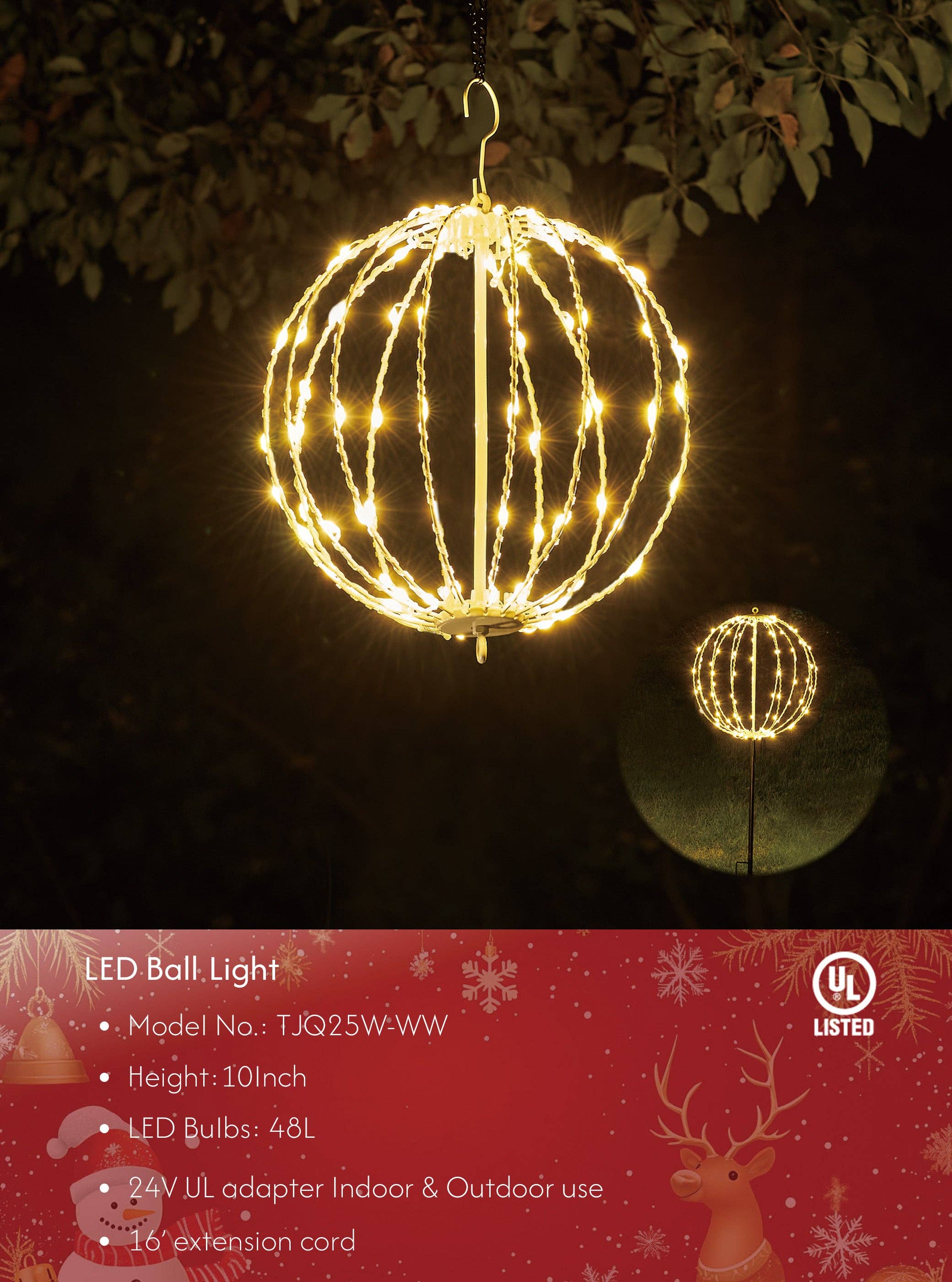 LIGHTSHARE - Wholesale Outdoor/Lawn Light - LED Ball Light, Warm White, Various Sizes and Finishes33