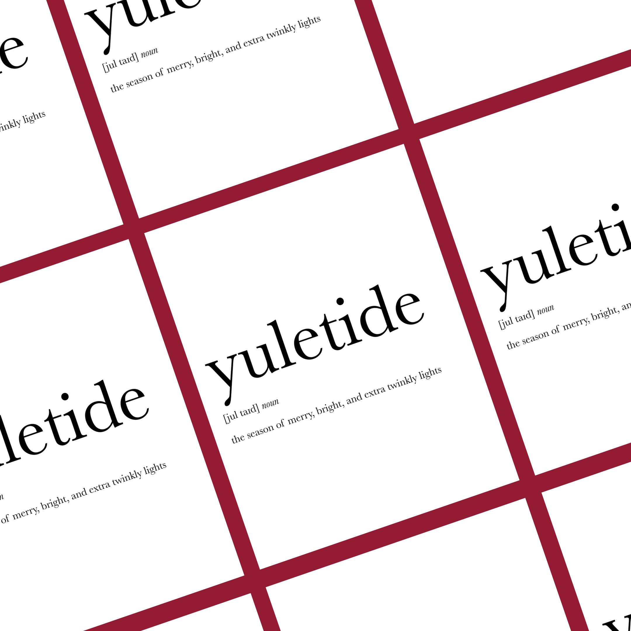 Footnotes – postal de Natal por atacado – Definição de Yuletide - Cartão de Saudação de Natal1