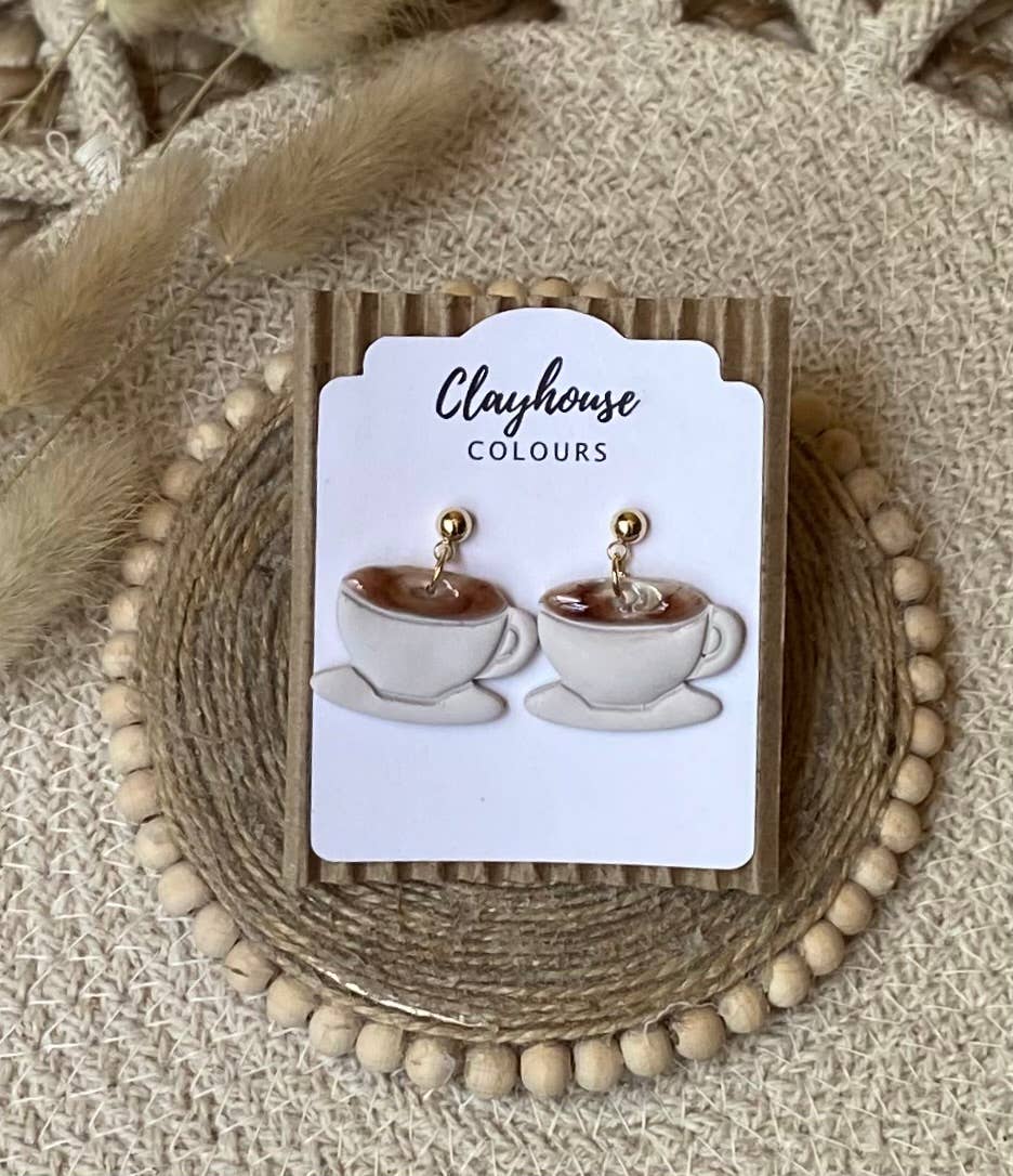 Clayhouse Colours - Wholesale Dangle Earrings - Coffee Lovers1