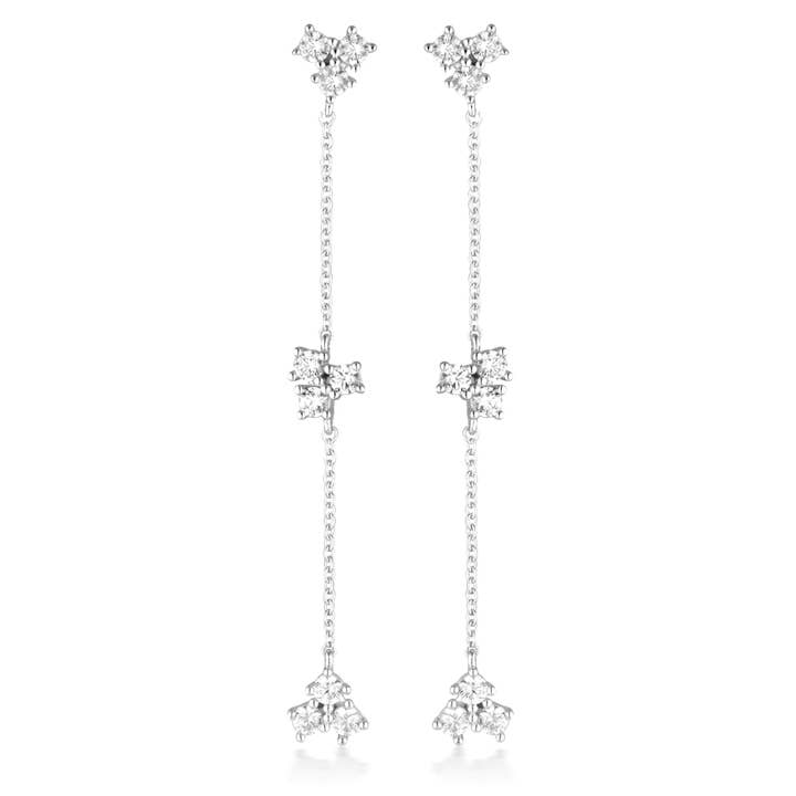 Georgini the Layered Edit Trois Earrings Silver for wholesale by Georgini Jewellery