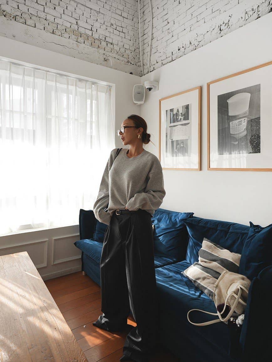 Little Light - Wholesale Knit Sweater - Women's - Soft Cashmere Blend Washable Knit Sweater Made in Korea11