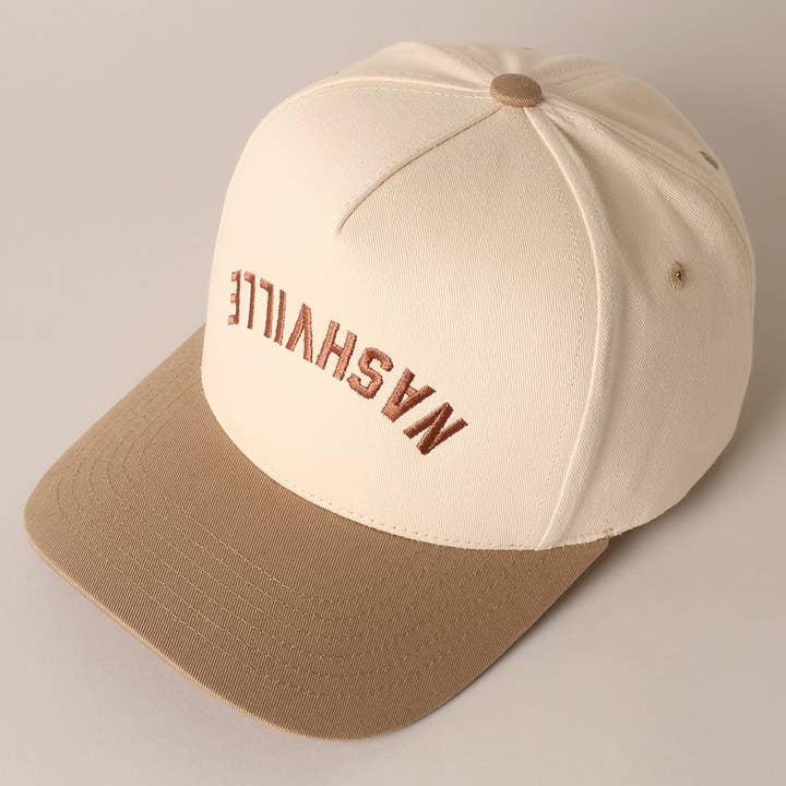 BEIGE BROWN NASHVILLE - Upside Down Trucker Baseball Cap for wholesale on Faire1