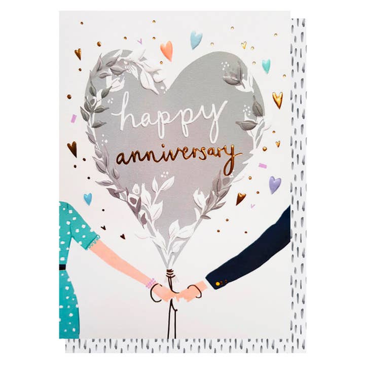 Carte de ballon cœur pour l'anniversaire du couple | Carte d'amour pour la vente par Louise Tiler