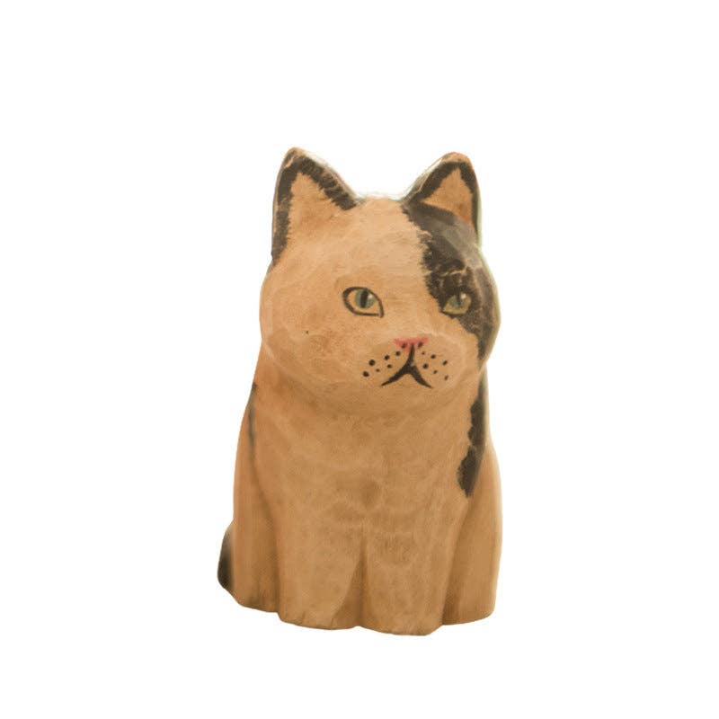 Gohobi （We cover U.S. import duties） - Wholesale Decorative Figurine - Gohobi Handcrafted Wooden Vintage Cat Ornament2