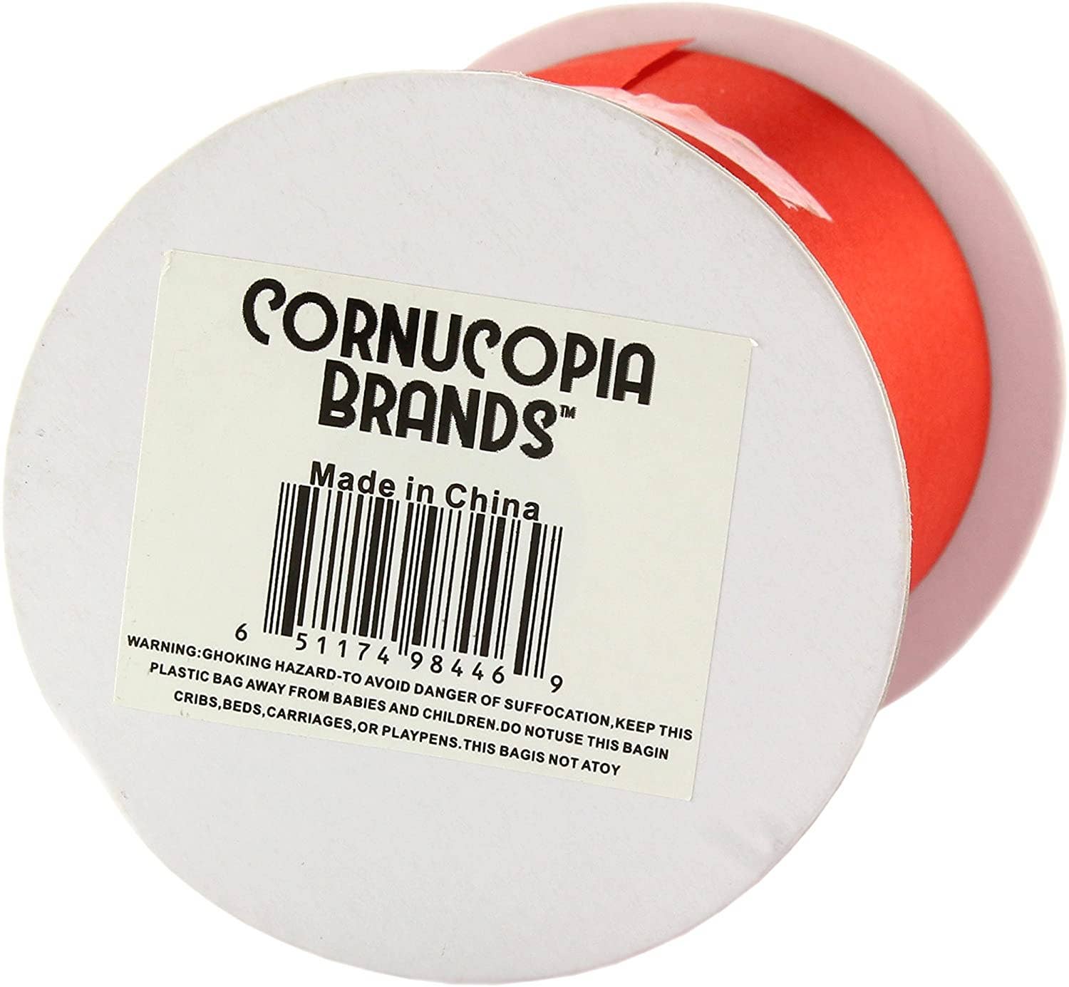 Kurated Korner – Großhandel Band – Geschenke verpacken – Cornucopia Satinband, 10,2 cm breit, rot, 10 Meter4