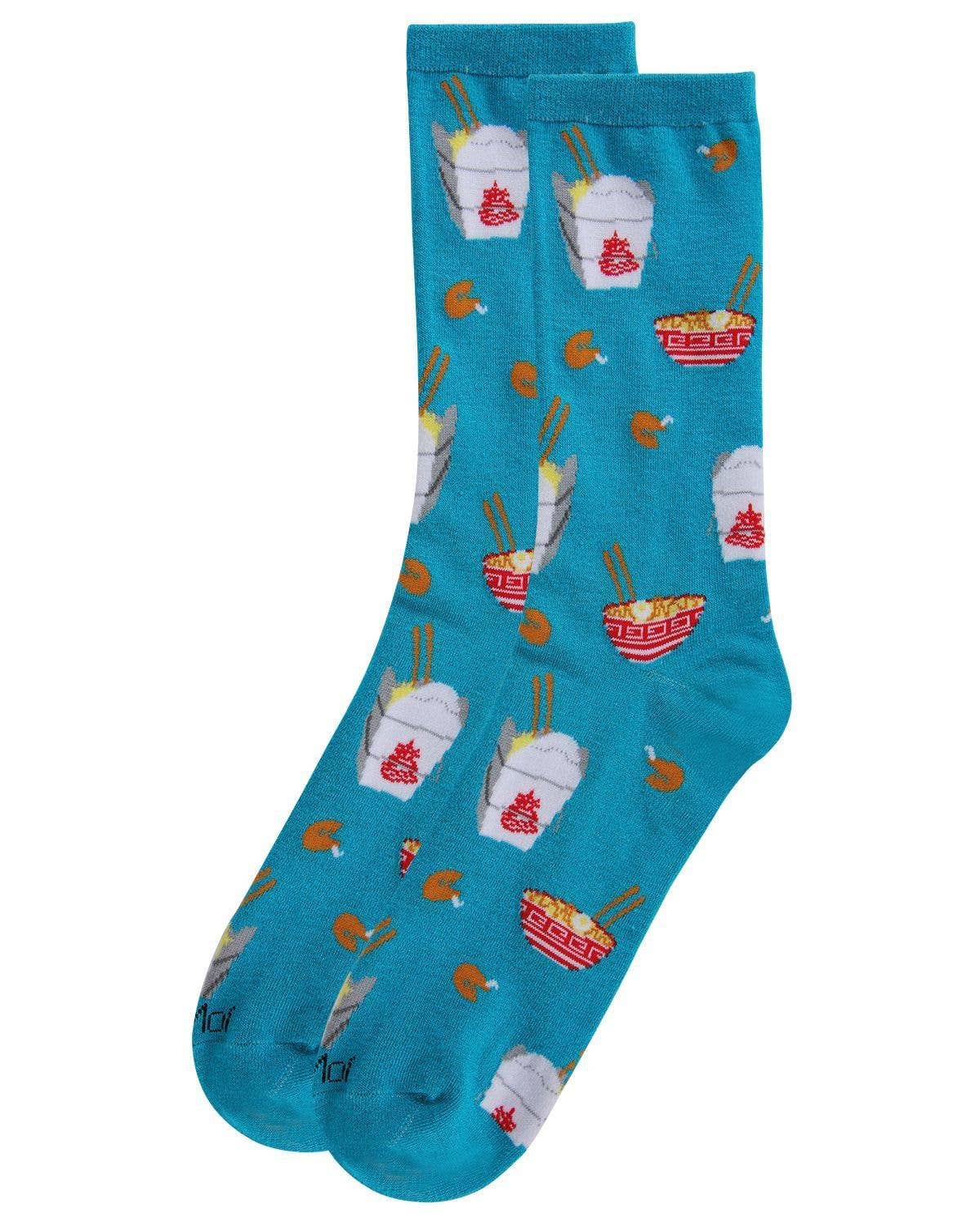 Infinity Classics International Inc. - Vente Chaussettes – femme - Chaussettes Crew MeMoi Let's Order Takeout Bamboo Blend6