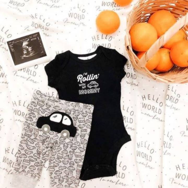 GEOPLE HOME & BABY - Vendita all'ingrosso Copertina avvolgente - Neonati - Coperta per neonati Muslin Swaddle - Hello World3