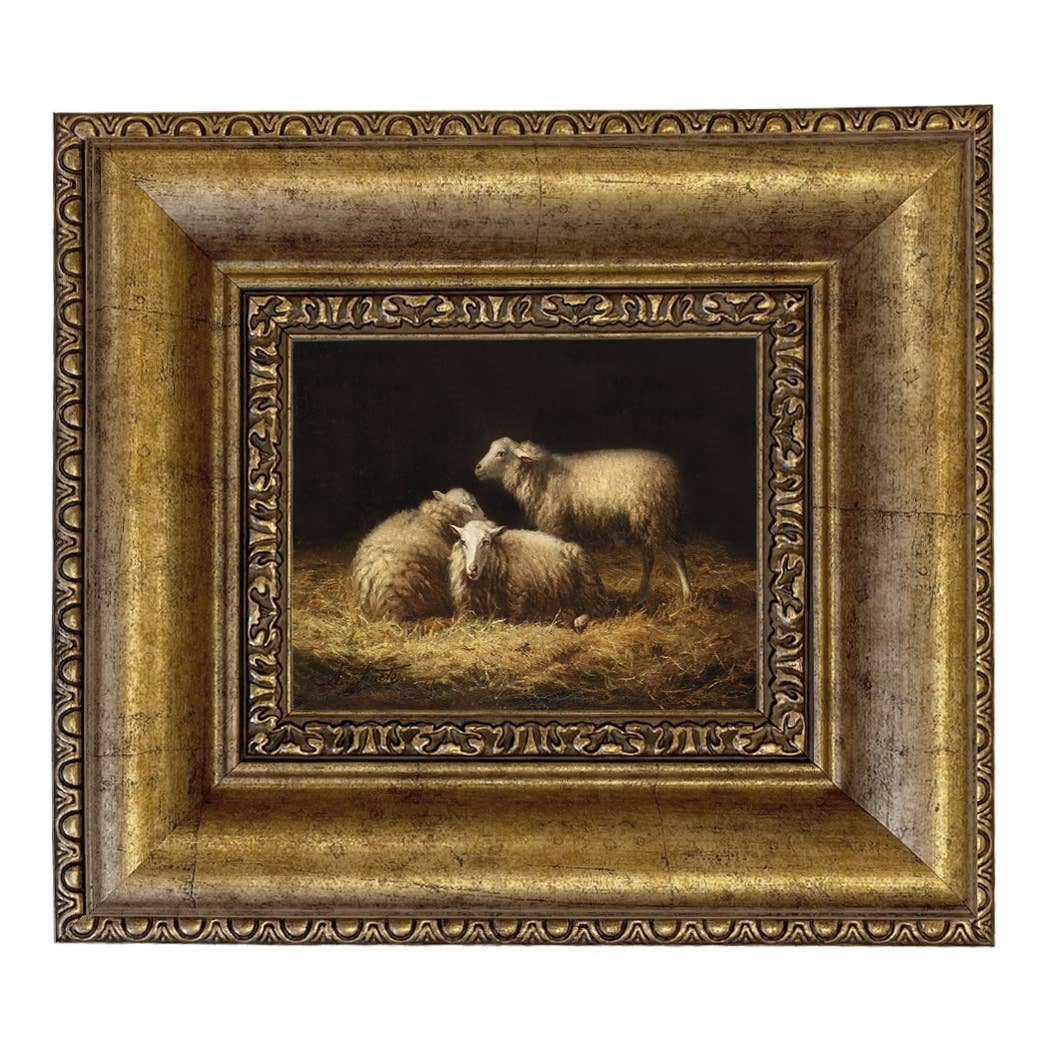 Madison Bay Co. - Historical Home Decor Reproductions - Wholesale Painting/Drawing - Sheep in the Hay Framed Painting Print on Canvas20