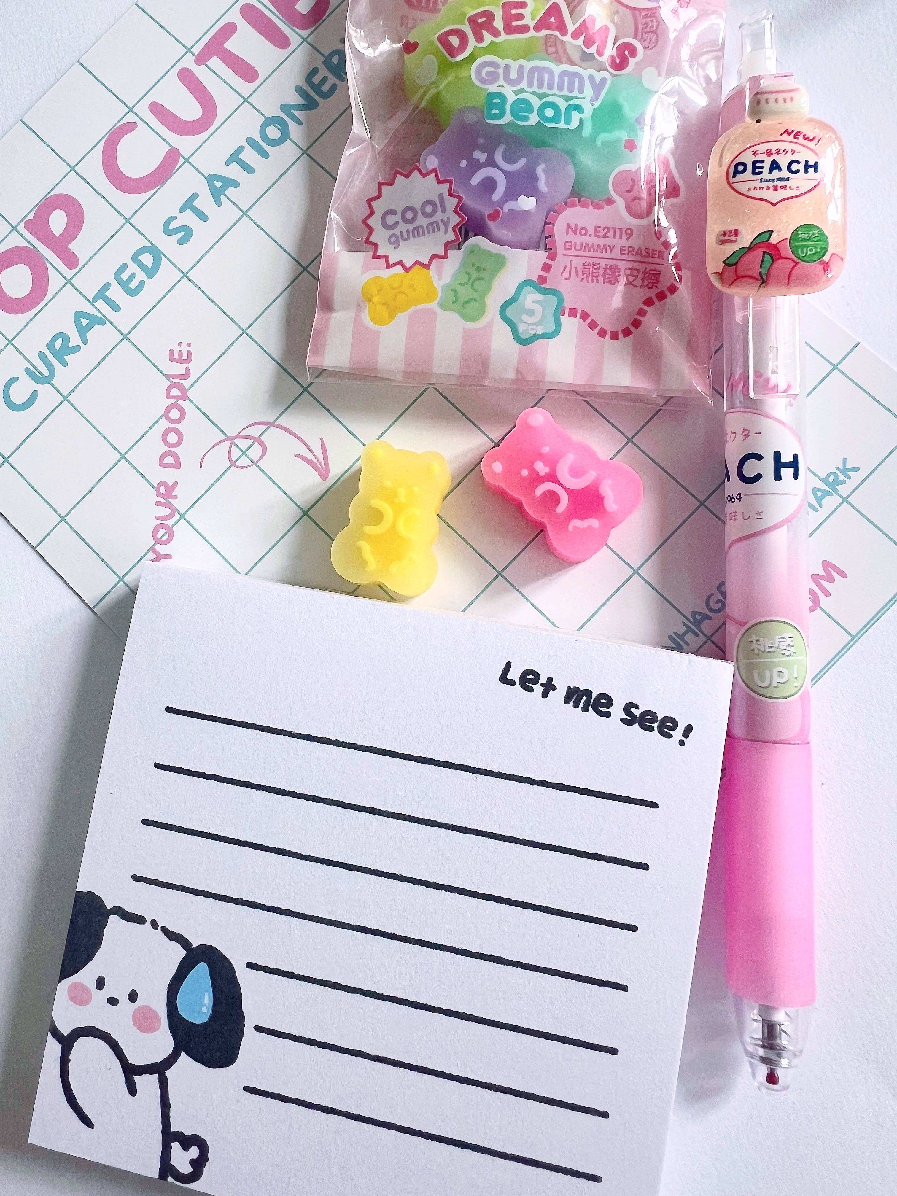 Pop Cutie Accessories & Gifts - Europe - Wholesale School Supplies - Kids - Pop Cutie Kawaii Dog Stationery Gift Set - Memo Pen Eraser1