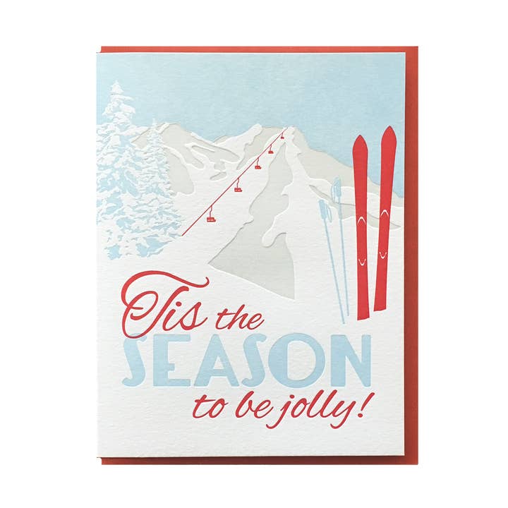Noteworthy Paper & Press - Wholesale Season's Greetings Card - Tis Skis Card0