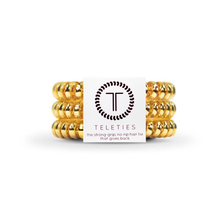 Spiral Hair Coils | Small | Sunset Gold Hair Ties for wholesale by TELETIES