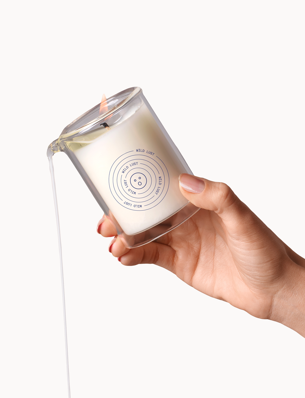 Dame Products - Vendita all'ingrosso Candela in vasetto - Candela Olio da Massaggio – Desiderio Selvaggio | Pesca & Foglie di Lime1