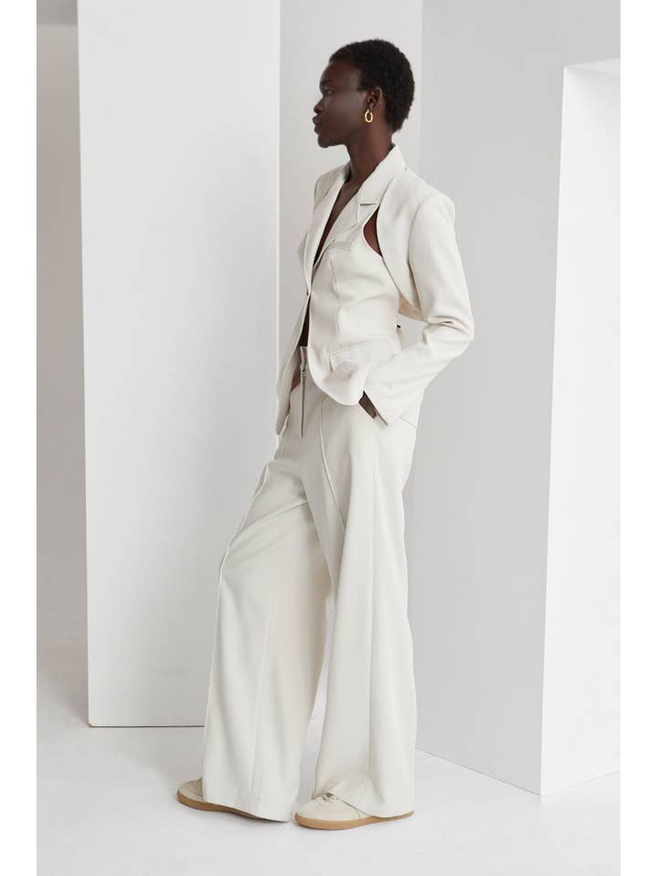 BONE CX8548 - Penelope Two Piece Bolero Blazer Set for wholesale on Faire