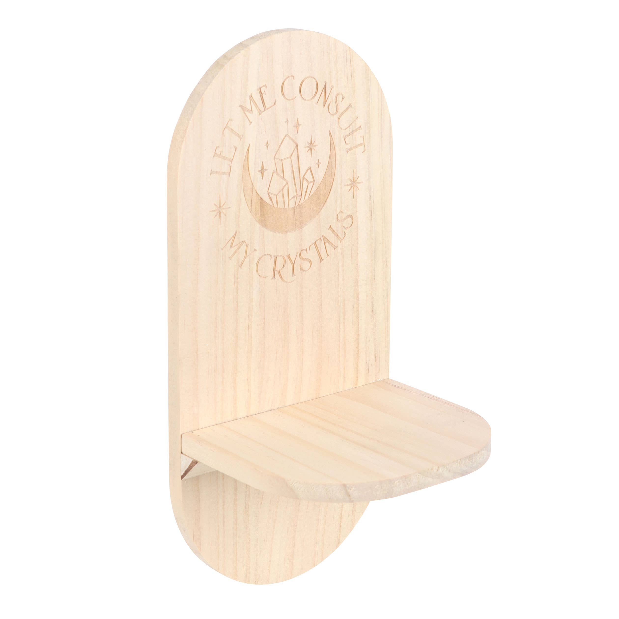 Something Different Wholesale – wholesale Wall-mounted shelf – Natural Let Me Consult My Crystals Altar Shelf2