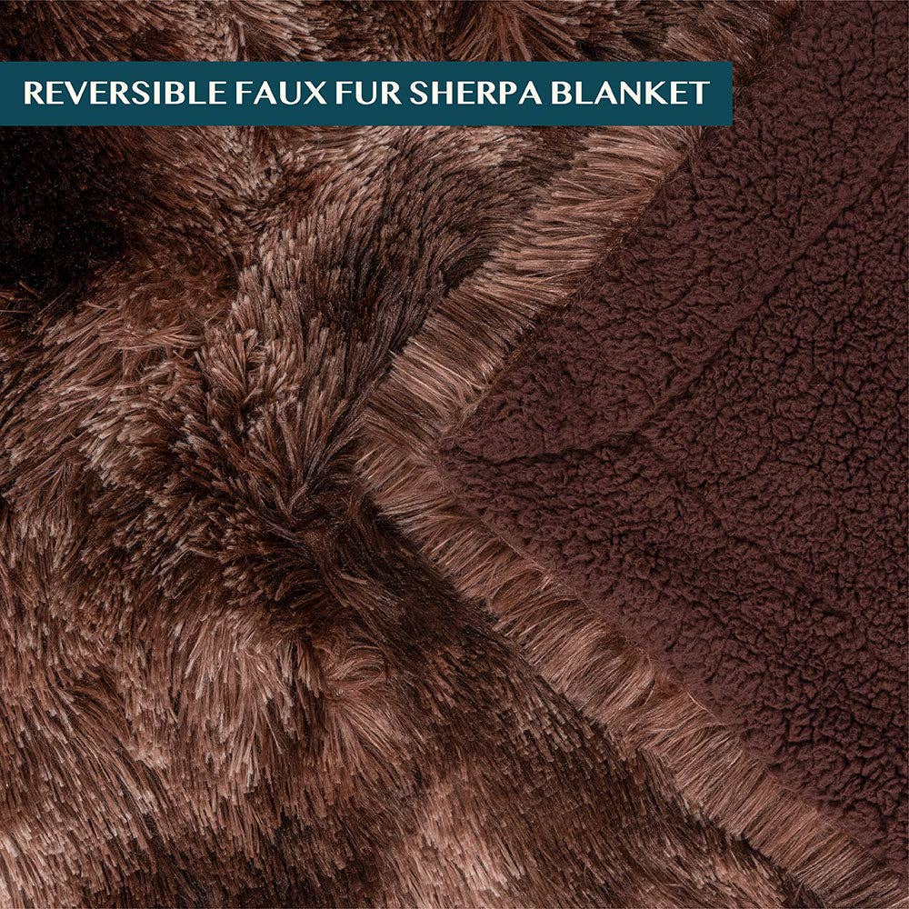 Pavilia - Wholesale Decoratiedeken - Pluche Sherpa Plaid van Imitatiebont21