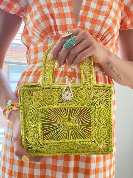 Square Handle bag, green / Ofelia for wholesale by Ochabe