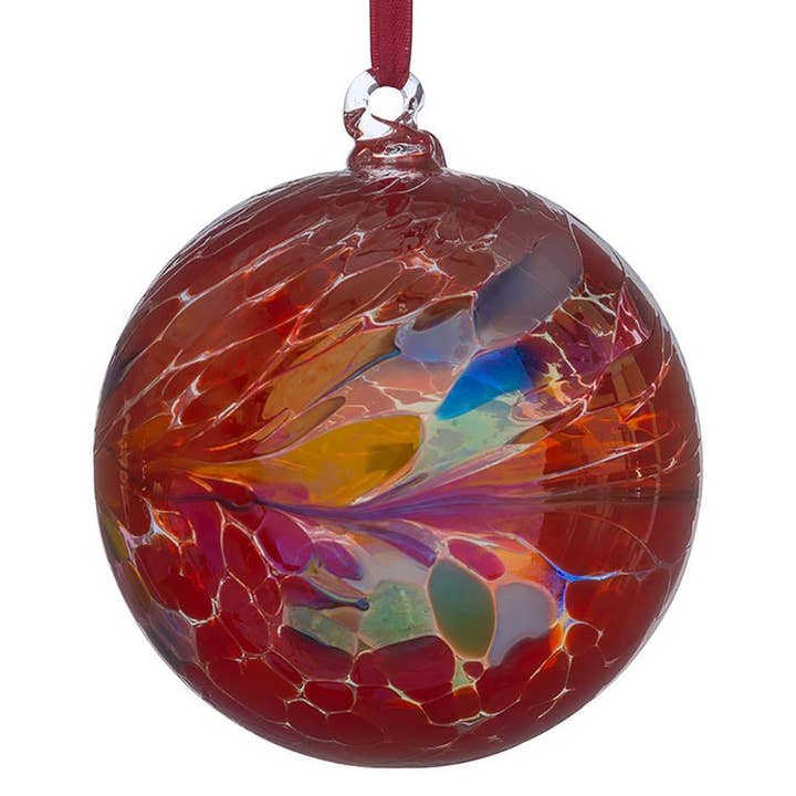 10cm Friendship Ball - Primary Red for wholesale by Sienna Glass