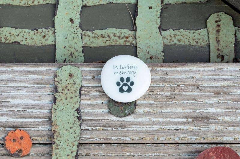 SHOPGIVECOURAGE – wholesale Spiritual stone/crystal – Pet Grief Imprinted Glass Stones (40) in Dough Bowl Display3