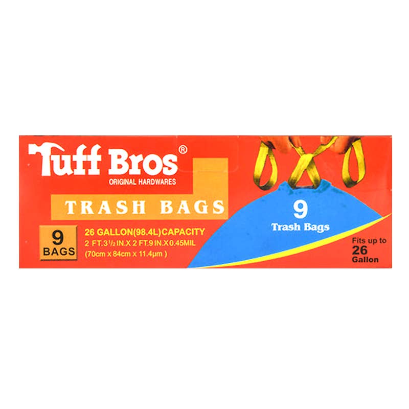 Deluxe Import Trading - Wholesale Trashcan/Trash Bin - Trash Bag w/Drawstring 26 Gal 9 ct0
