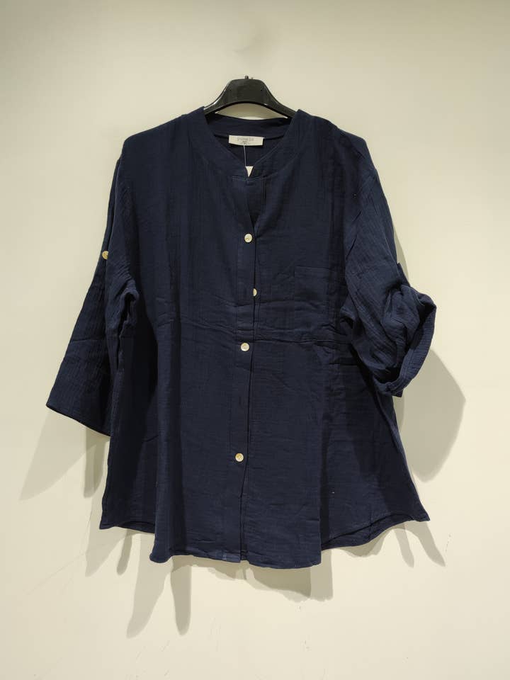 Pomelo paris - Wholesale Button Down Shirt - Women's - COTTON GAUZE shirt 25011