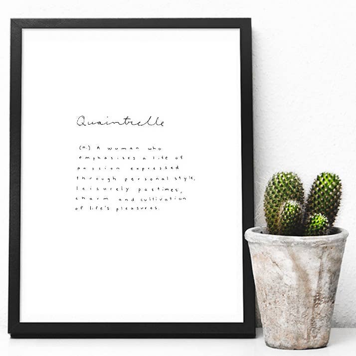 Minimalist Line Print: Quaintrelle for wholesale by Quaintrelle Design Co.