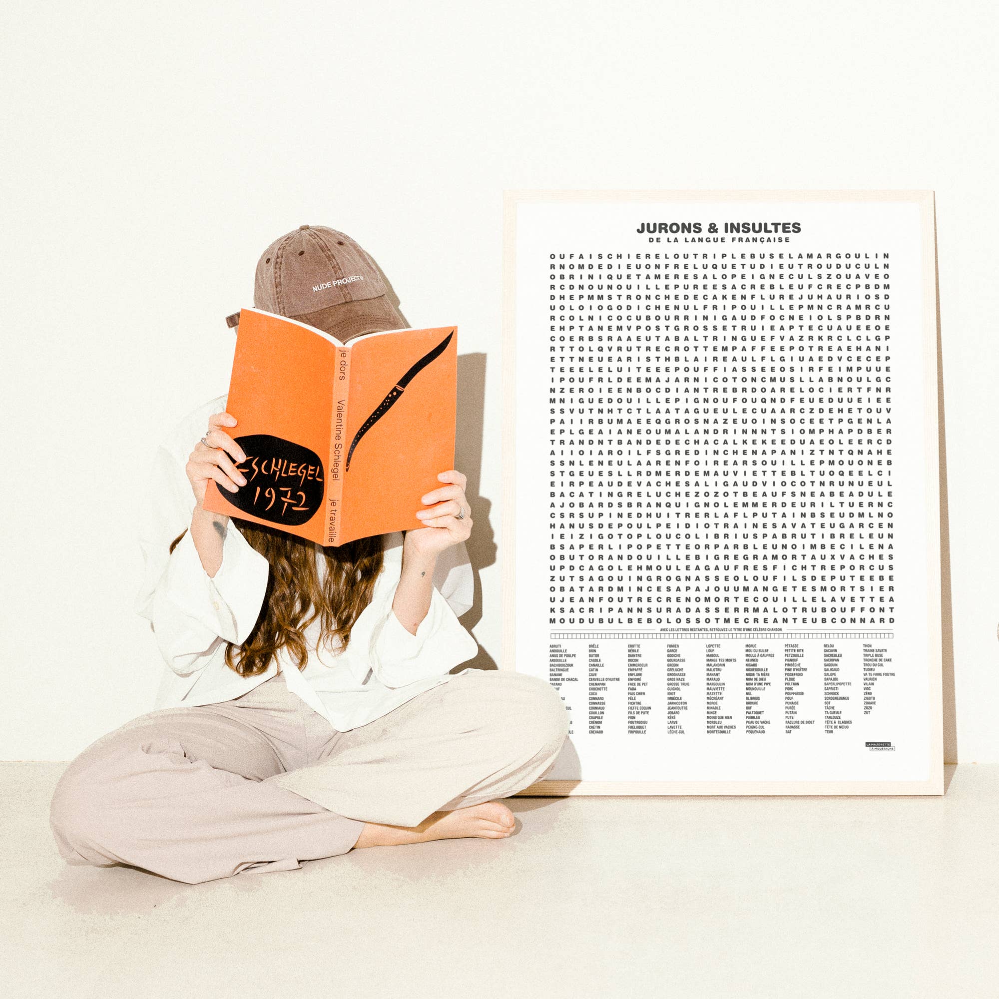 La Majorette à Moustache - Wholesale Poster - Poster Compilation of Swear Words and Insults - 50x70 cm2
